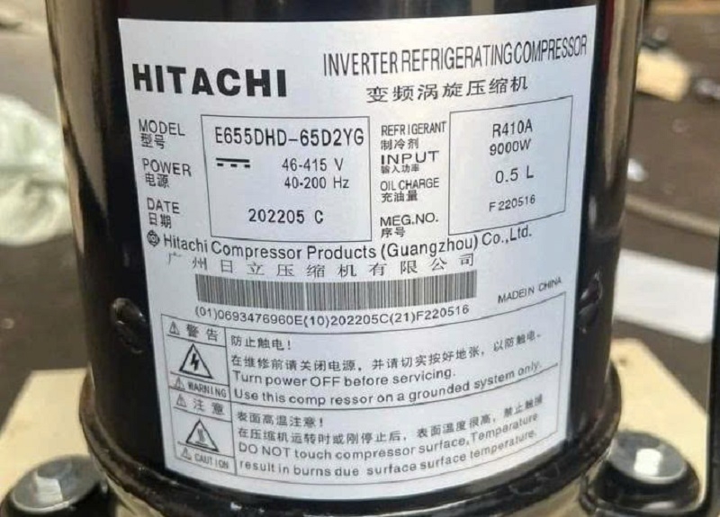 Máy nén e655dh-65d2yg-máy nén xoắn ốc hitachi